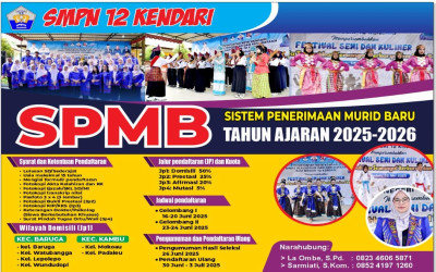 SISTEM PENERIMAAN MURID BARU (SPMB) SMP NEGERI 12 KENDARI TAHUN PELAJARAN 2025/2026
